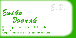 eniko dvorak business card